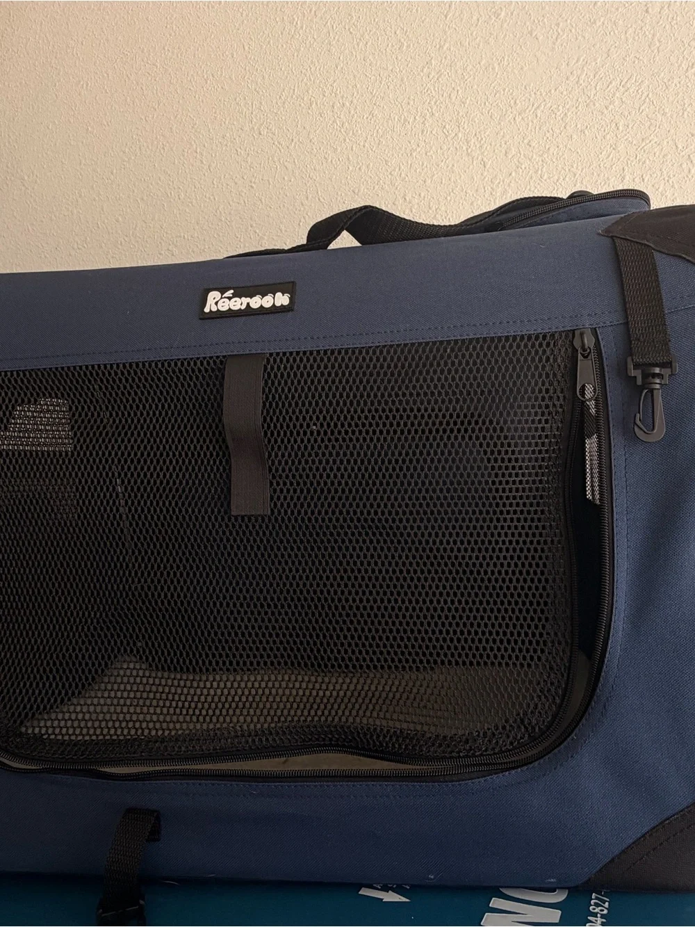 Navy Small Soft-Sided Pet Carrier with Mesh Venting